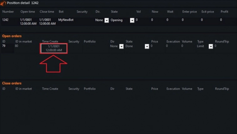 Открытие позиций в журнале OsEngine вручную.